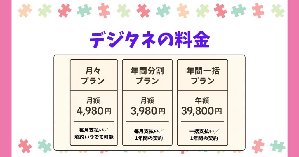 デジタネの料金はいくら?【入会金・教材費も含めて解説】
